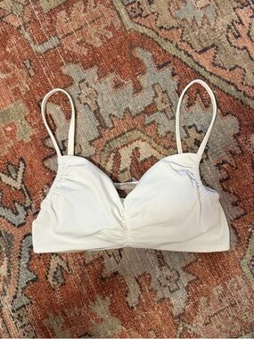 lululemon athletica White Ruched Wireless Bralette Bra